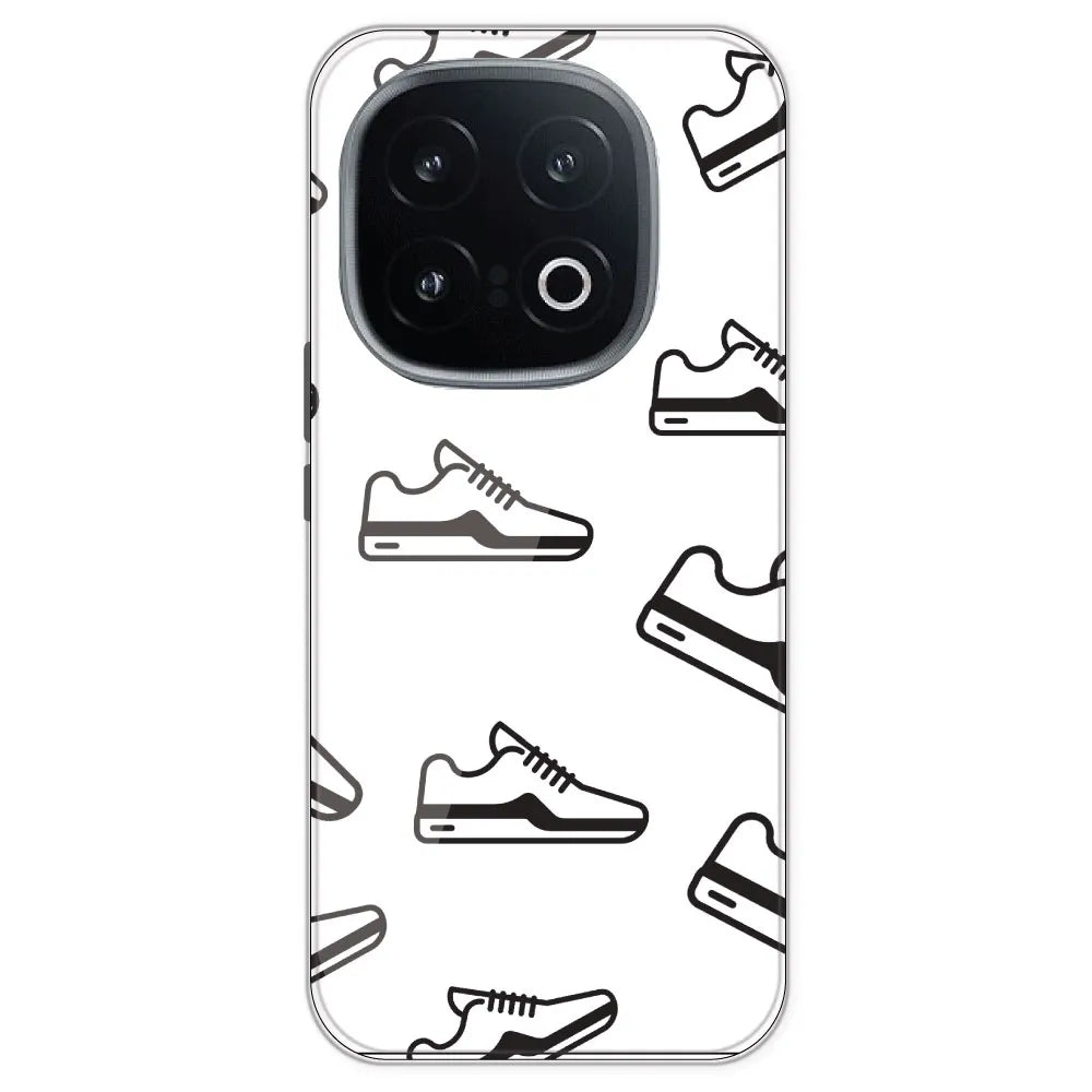 Black Sneakers - Clear Printed Silicone Case For IQOO 13