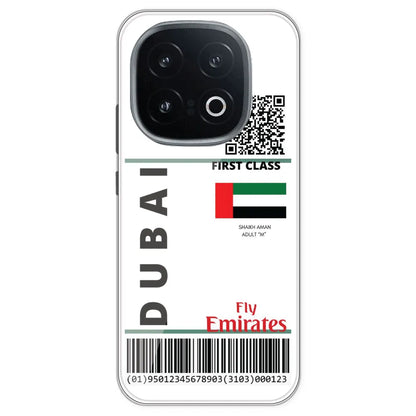 Dubai Ticket - Clear Printed Silicone Case For IQOO 13