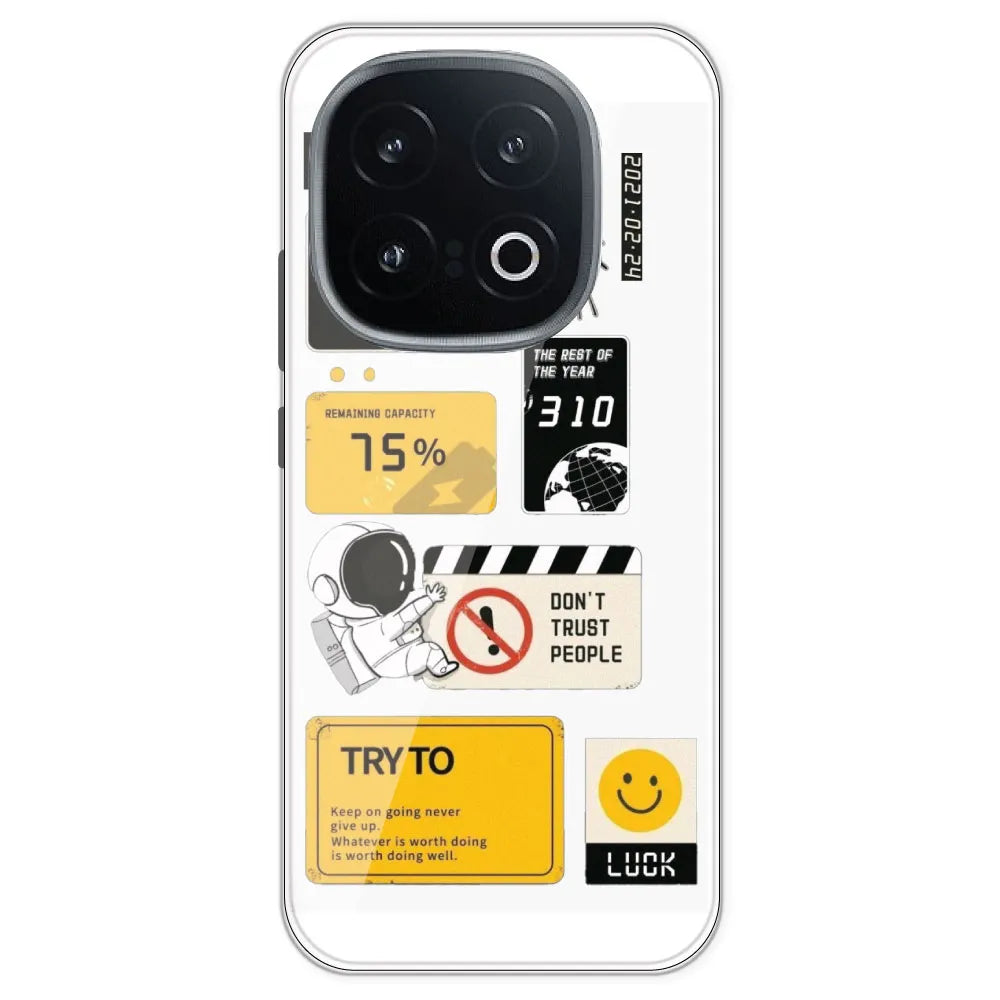 Space - Clear Printed Silicone Case For IQOO 13