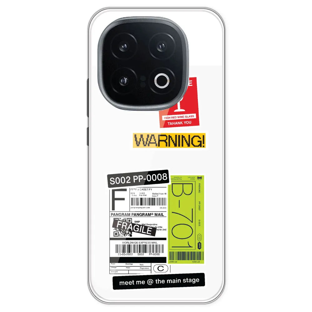 Fragile Labels - Clear Printed Silicone Case For IQOO 13