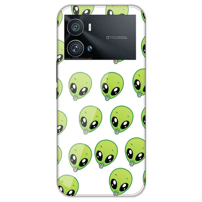 Alien - Clear Printed Silicone Case For IQOO 9 Pro