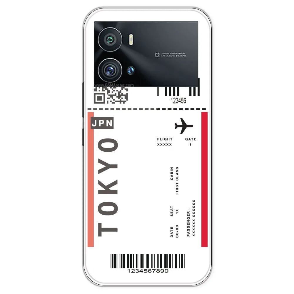 Tokyo Ticket - Clear Printed Silicone Case For IQOO 9 Pro