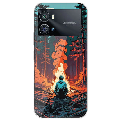 Boy With Camp Fire - Printed Silicone Case For IQOO 9 Pro
