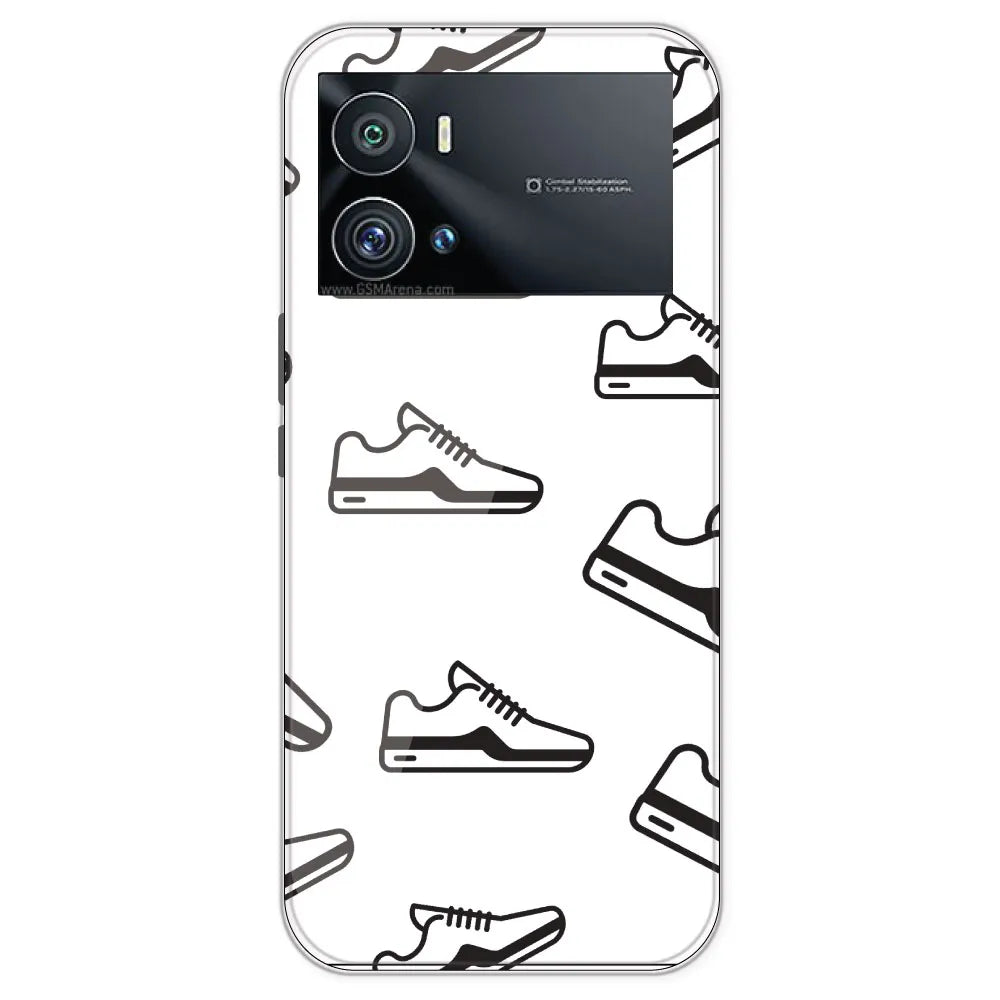 Black Sneakers - Clear Printed Silicone Case For IQOO 9 Pro