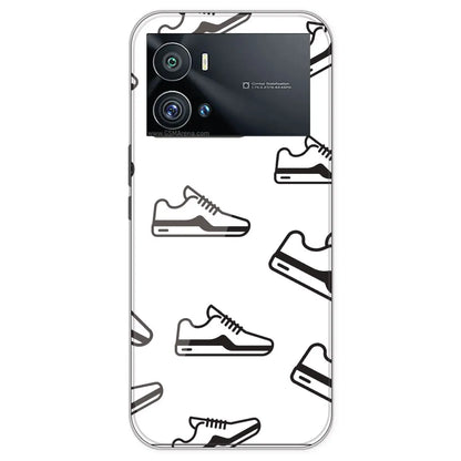 Black Sneakers - Clear Printed Silicone Case For IQOO 9 Pro