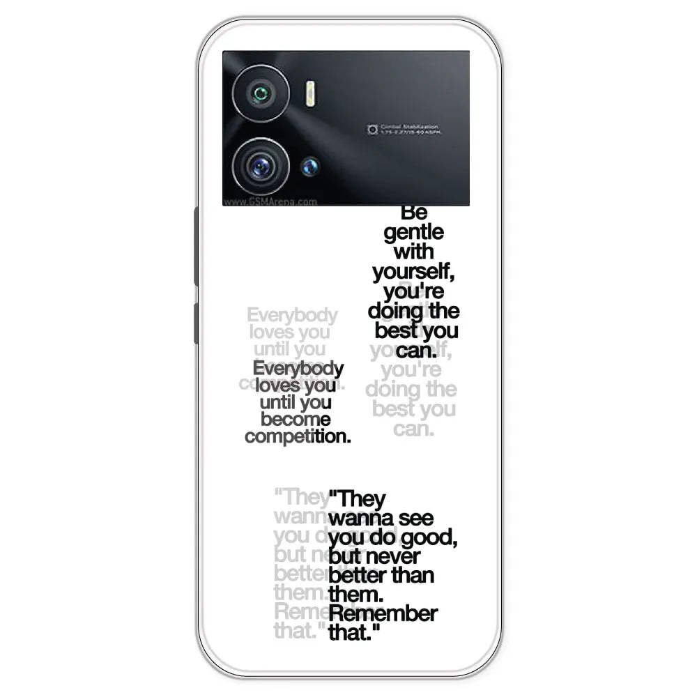 Motivational Quotes - Clear Printed Silicone Case For IQOO 9 Pro