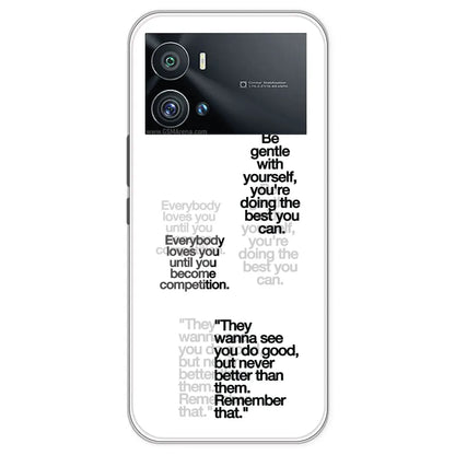 Motivational Quotes - Clear Printed Silicone Case For IQOO 9 Pro