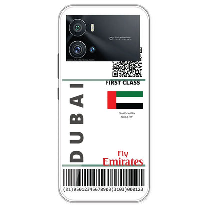 Dubai Ticket - Clear Printed Silicone Case For IQOO 9 Pro