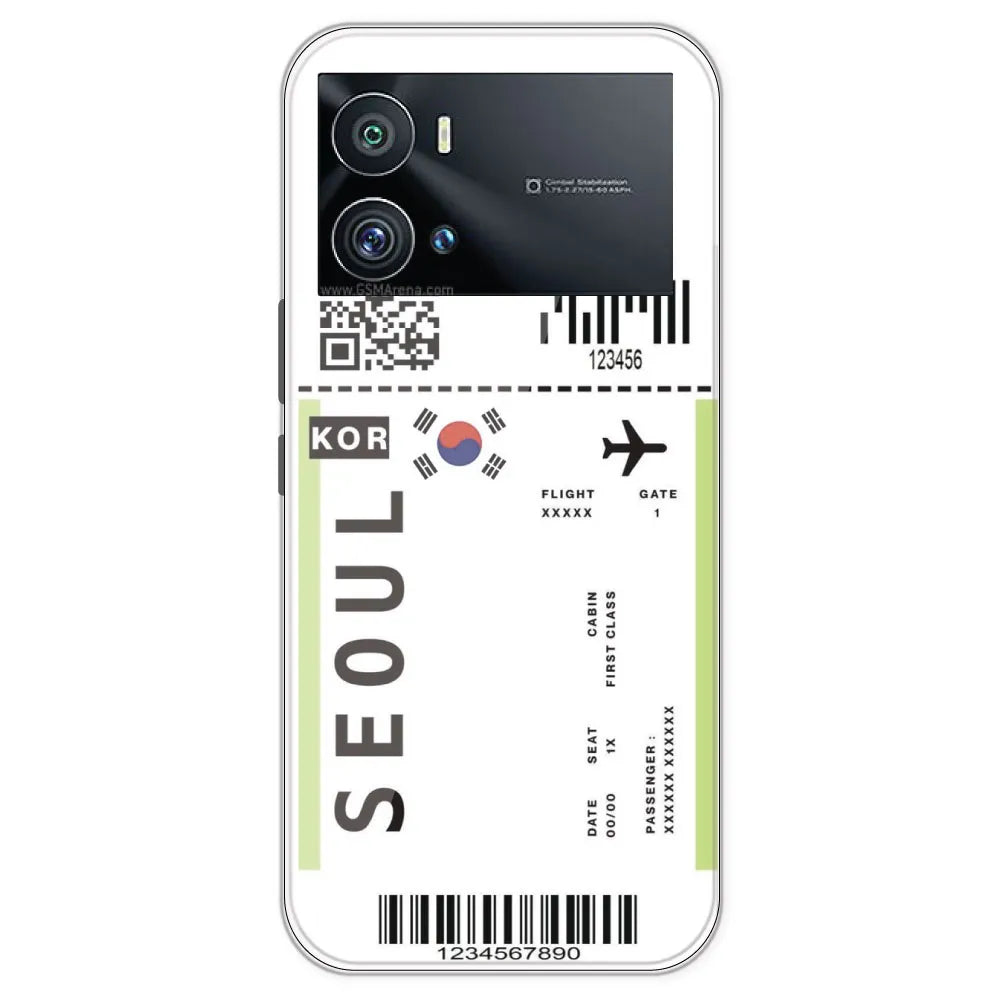 Seoul Ticket - Clear Printed Silicone Case For IQOO 9 Pro