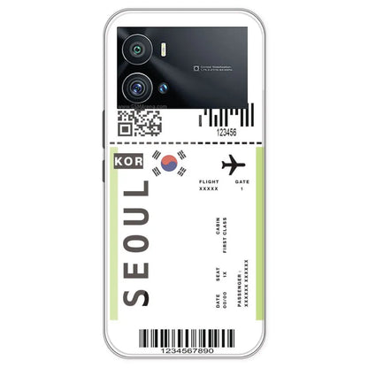 Seoul Ticket - Clear Printed Silicone Case For IQOO 9 Pro