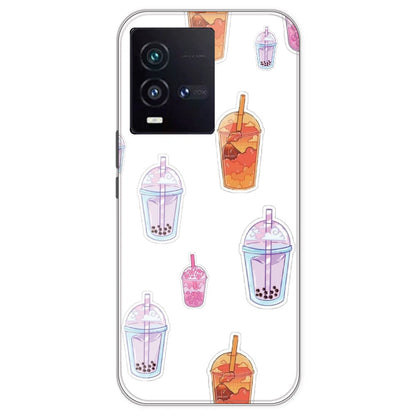 Bubble Tea - Clear Printed Silicone Case For IQOO 9SE