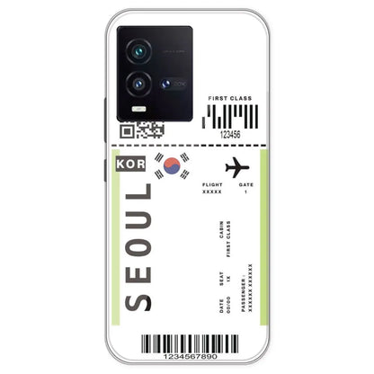 Seoul Ticket - Clear Printed Silicone Case For IQOO 9SE