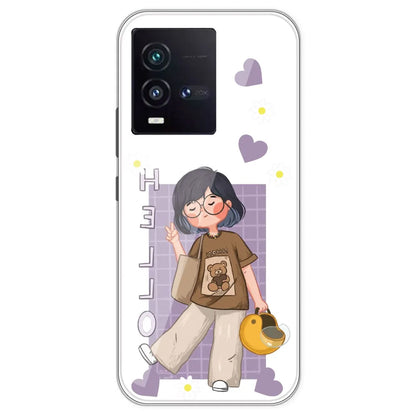 Introvert Girl - Clear Printed Silicone Case For IQOO 9SE