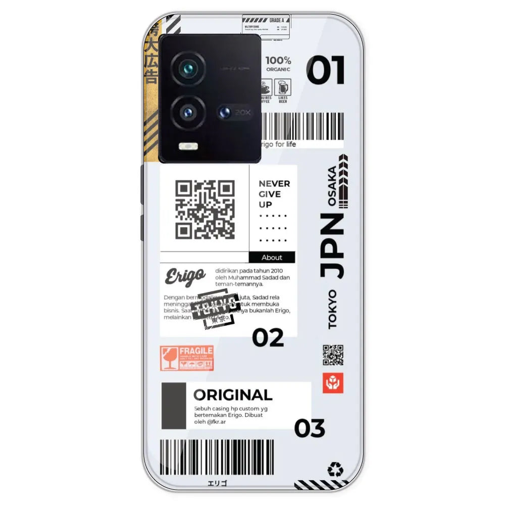 Barcode Labels - Printed Silicone Case For IQOO 9SE
