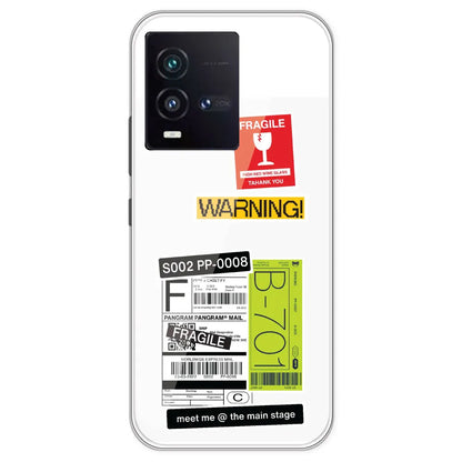 Fragile Labels - Clear Printed Silicone Case For IQOO 9SE