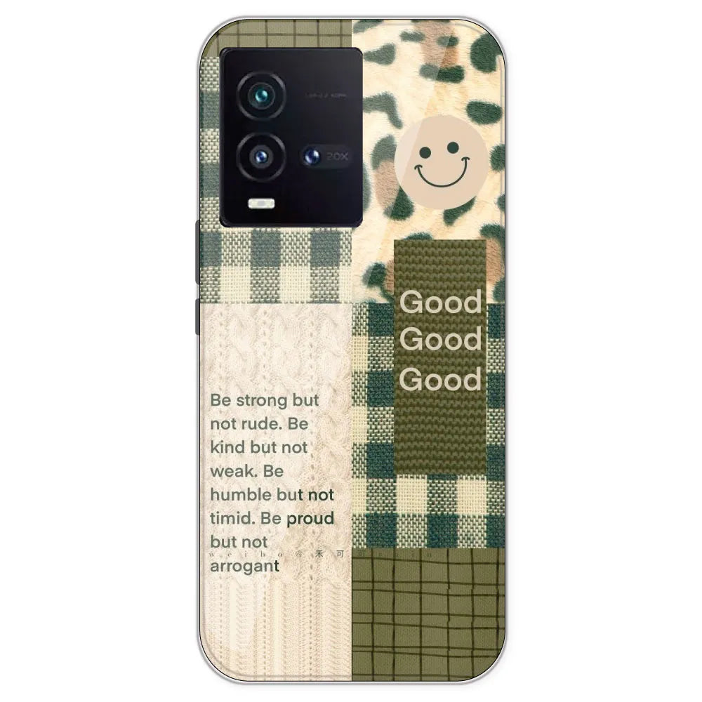 Patchwork Positivity - Printed Silicone Case For IQOO 9SE