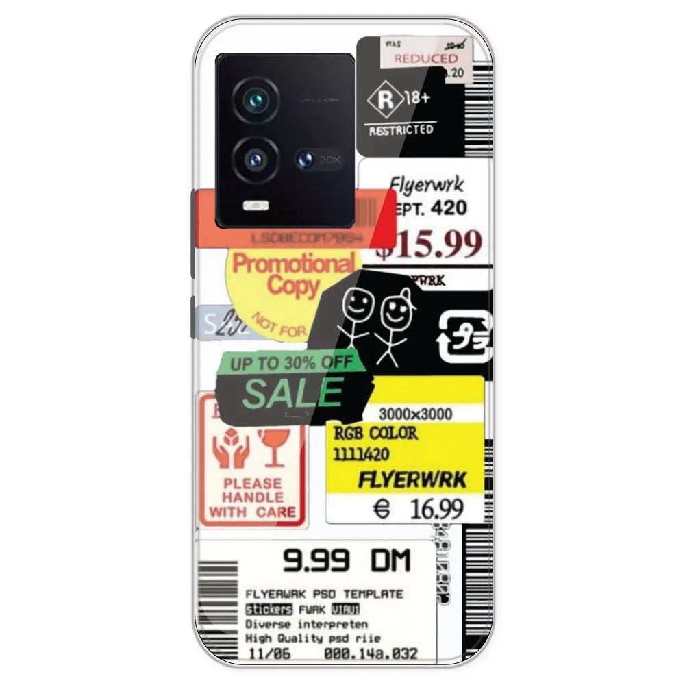 Sales - Clear Printed Silicone Case For IQOO 9SE