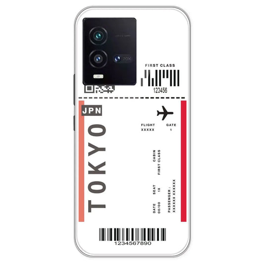 Tokyo Ticket - Clear Printed Silicone Case For IQOO 9SE