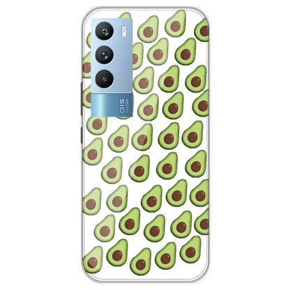 Avocado - Clear Printed Silicone Case For IQOO 9T