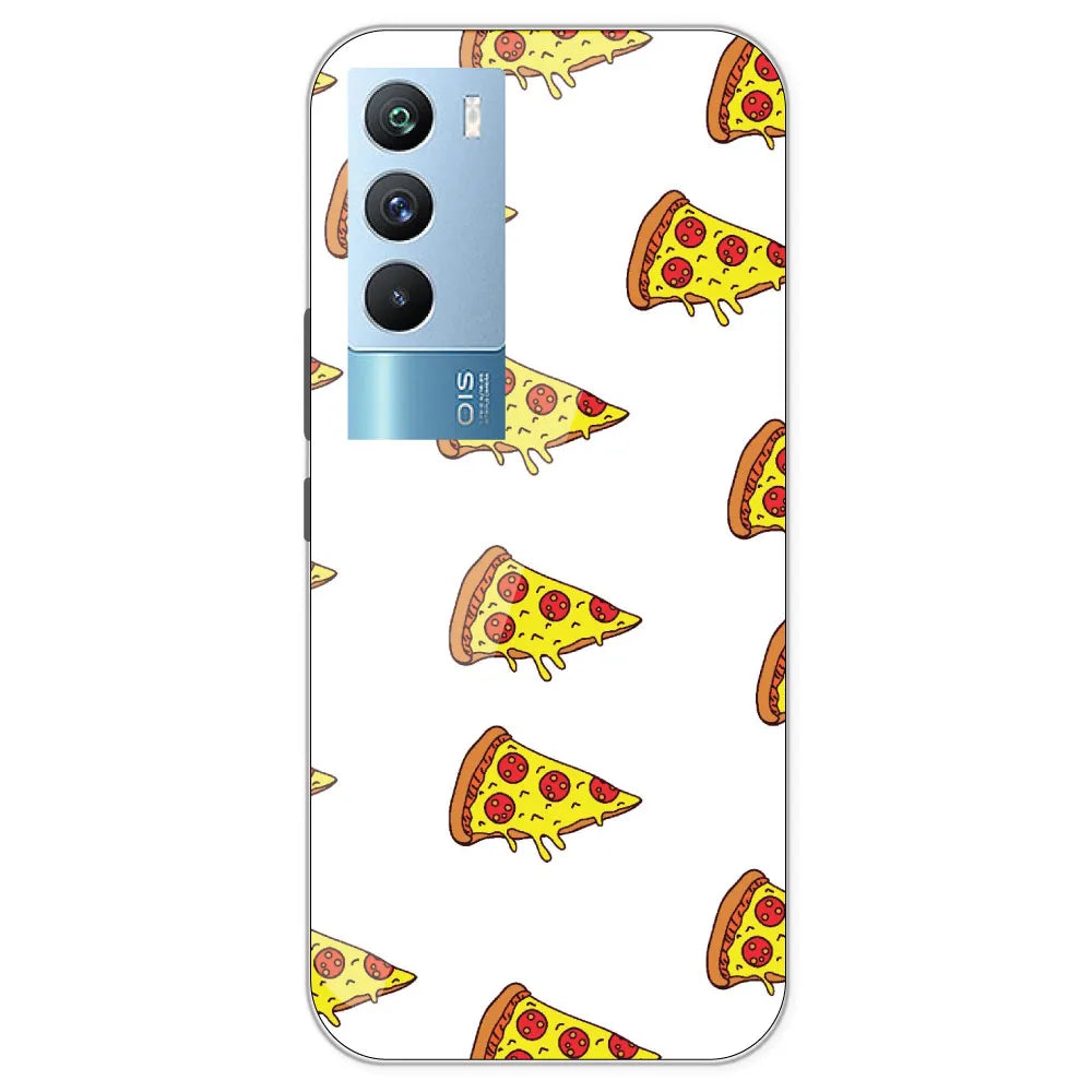 Pizza - Clear Printed Silicone Case For IQOO 9T
