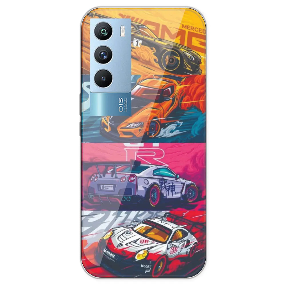 Sports Cars - Printed Silicone Case For IQOO 9T