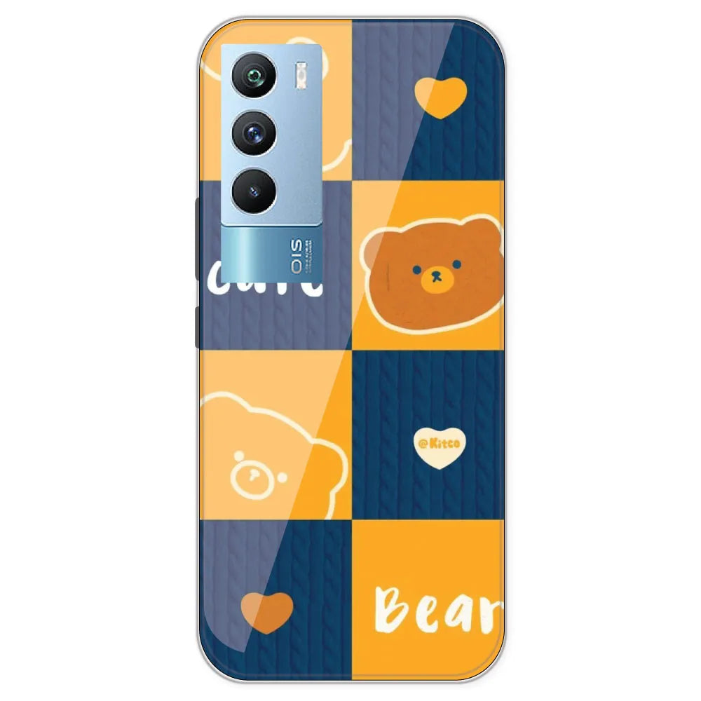 Cute Bear Collage - Printed Silicone Case For IQOO 9T