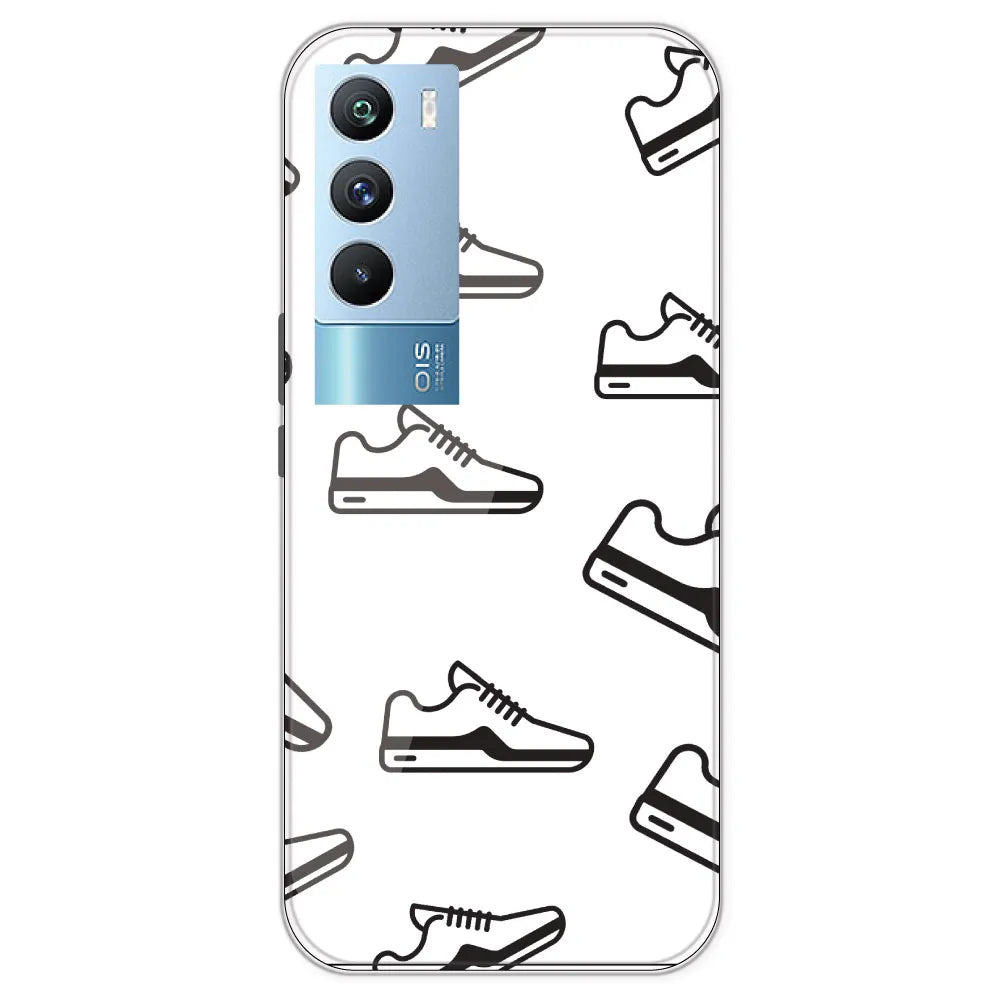 Black Sneakers - Clear Printed Silicone Case For IQOO 9T