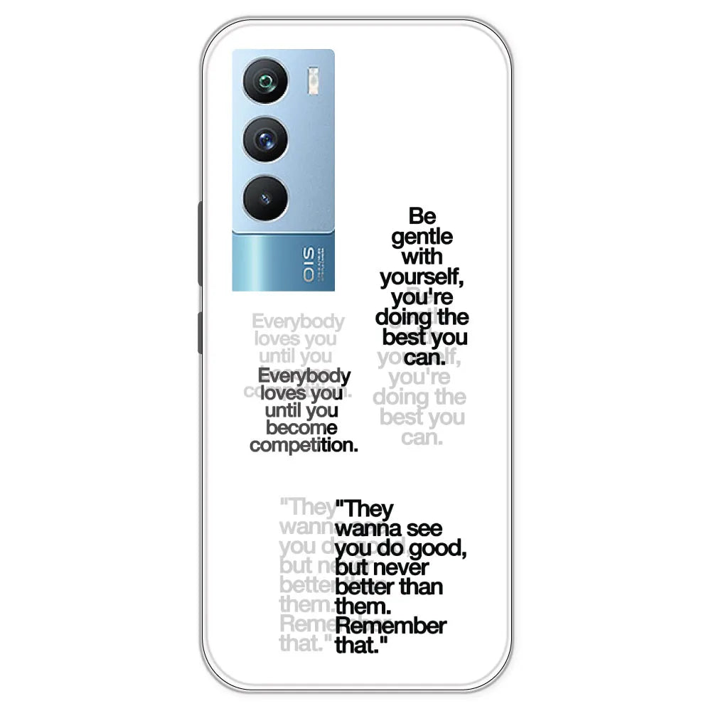 Motivational Quotes - Clear Printed Silicone Case For IQOO 9T