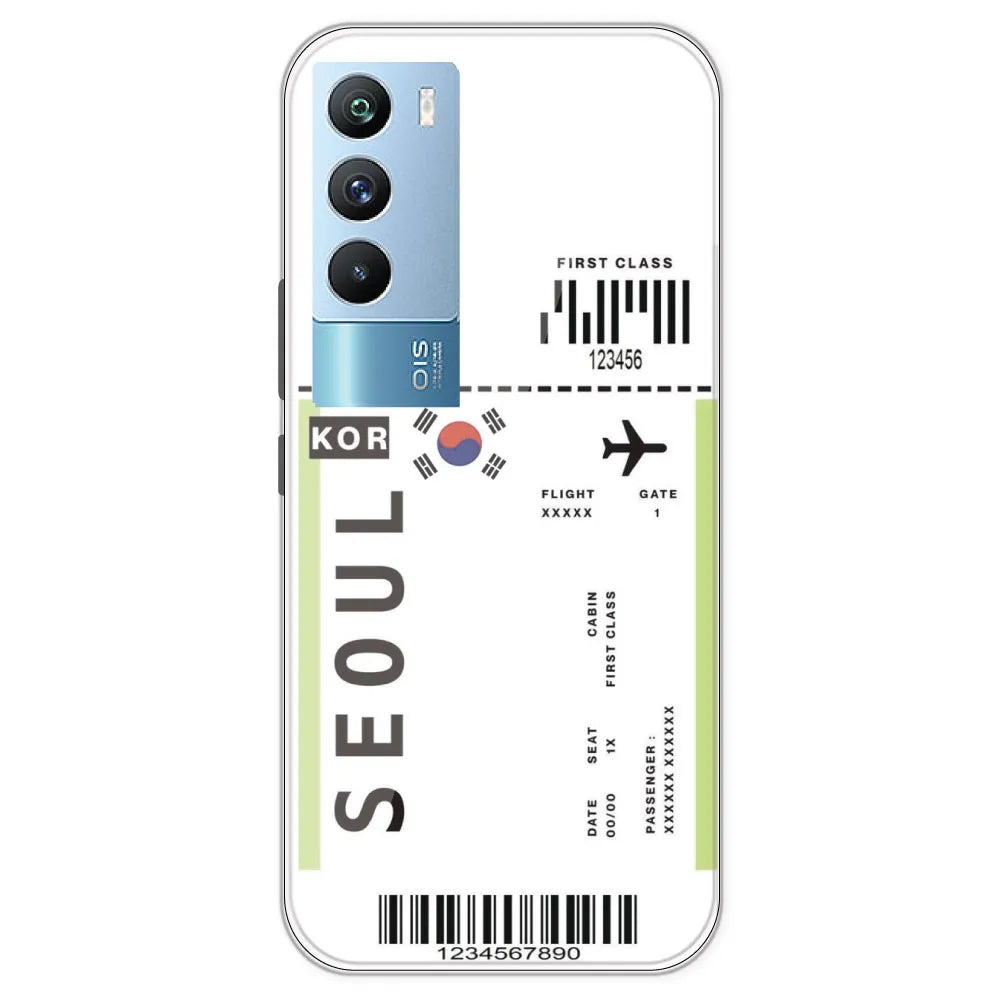 Seoul Ticket - Clear Printed Silicone Case For IQOO 9T