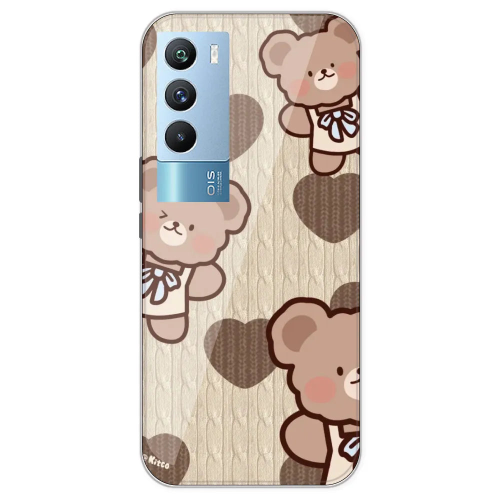 Teddy Heart - Printed Silicone Case For IQOO 9T
