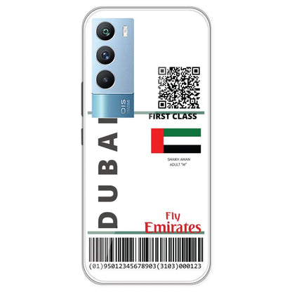 Dubai Ticket - Clear Printed Silicone Case For IQOO 9T