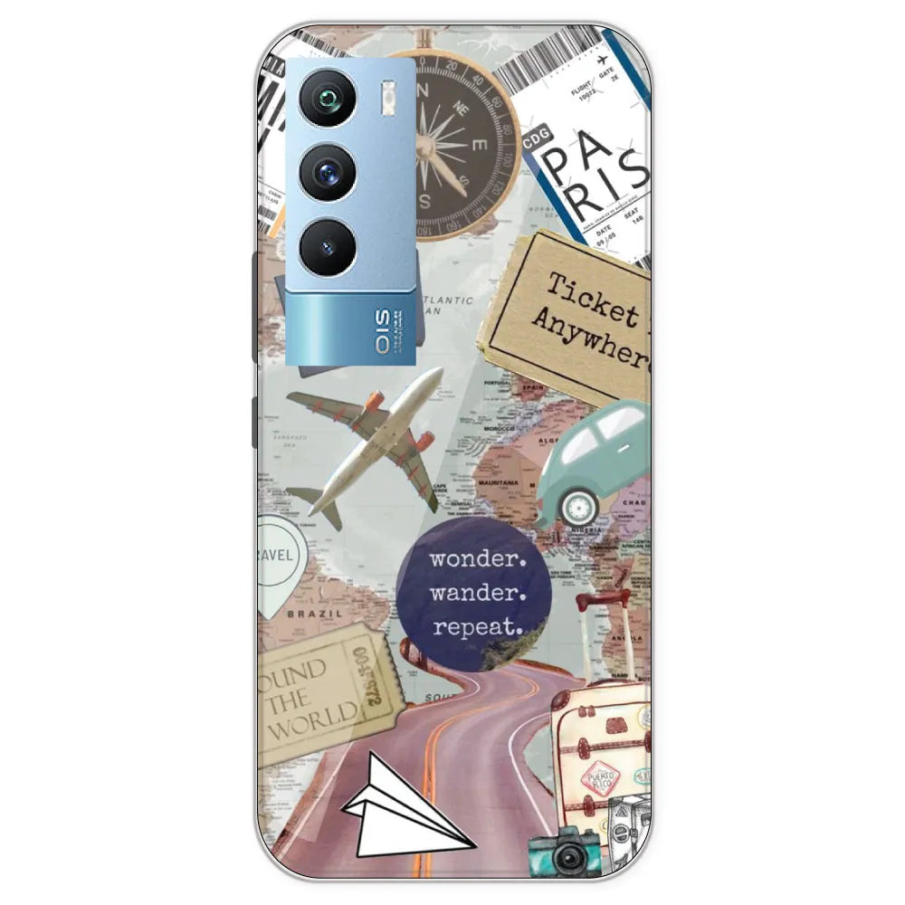 Travel Collage - Printed Silicone Case For IQOO 9T