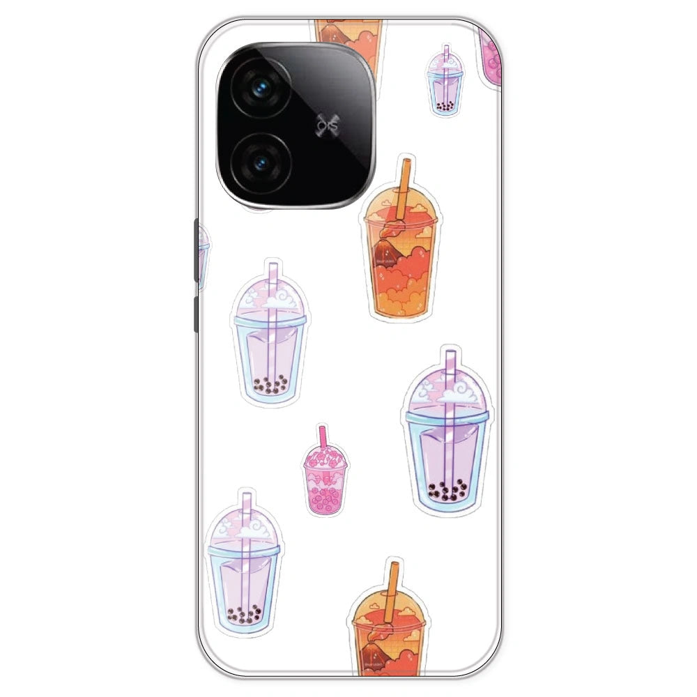 Bubble Tea - Clear Printed Silicone Case For IQOO Neo 10R