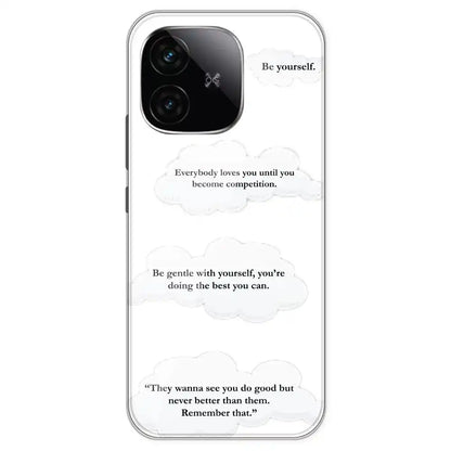 Quotes And Clouds - Clear Printed Silicone Case For IQOO Neo 10R