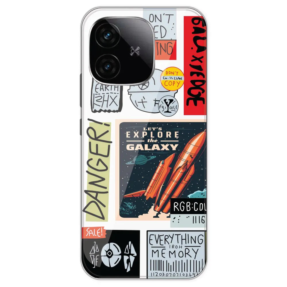 Galaxy - Clear Printed Silicone Case For IQOO Neo 10R