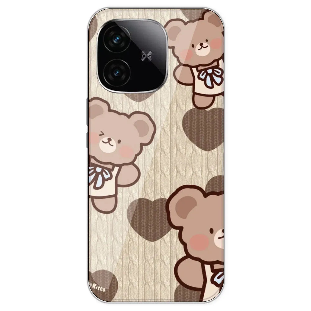 Teddy Heart - Printed Silicone Case For IQOO Neo 10R