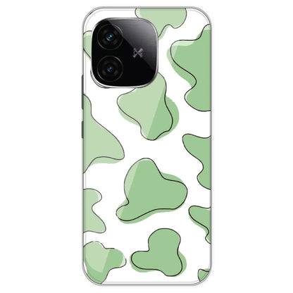 Green Cow Print - Clear Printed Silicone Case For IQOO Neo 10R