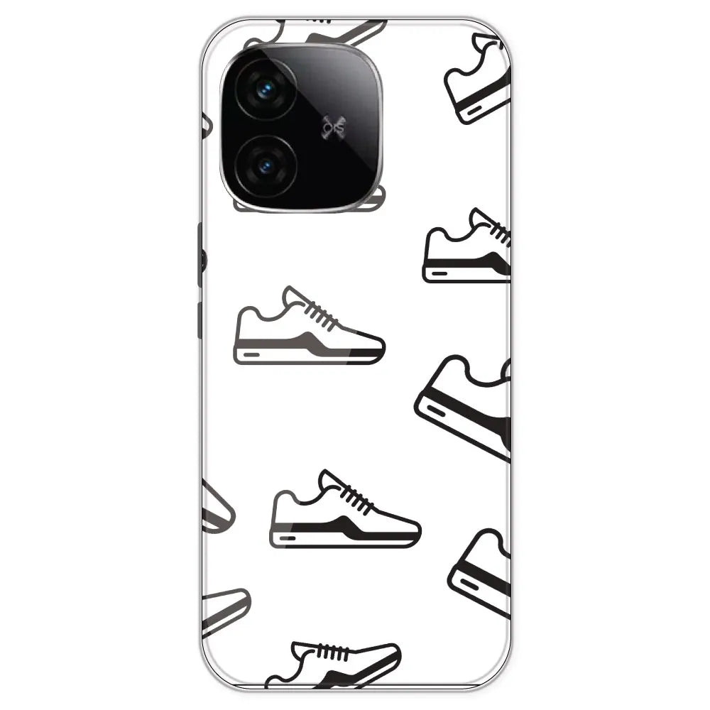 Black Sneakers - Clear Printed Silicone Case For IQOO Neo 10R