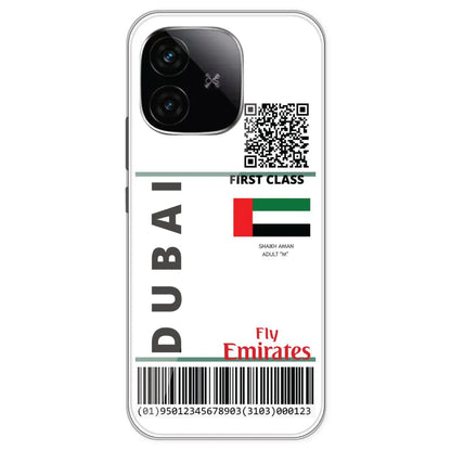 Dubai Ticket - Clear Printed Silicone Case For IQOO Neo 10R