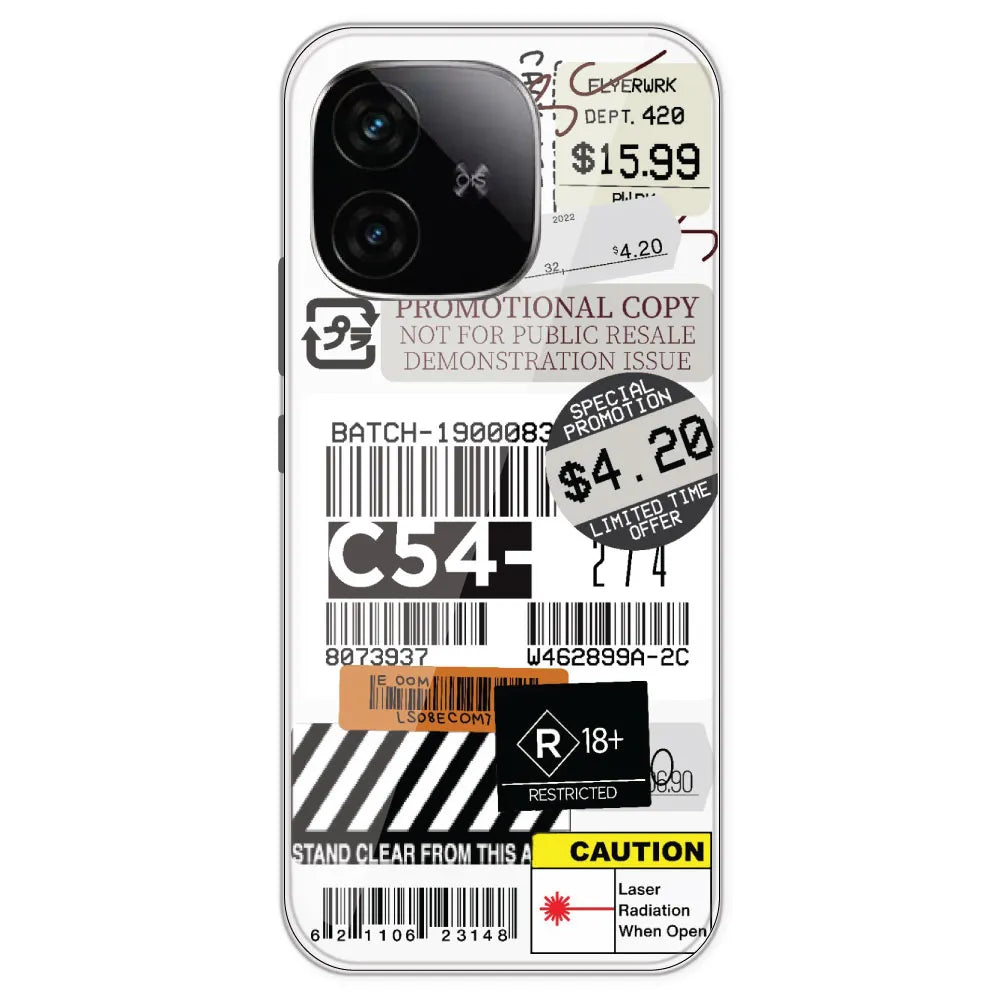 Labels - Clear Printed Silicone Case For IQOO Neo 10R