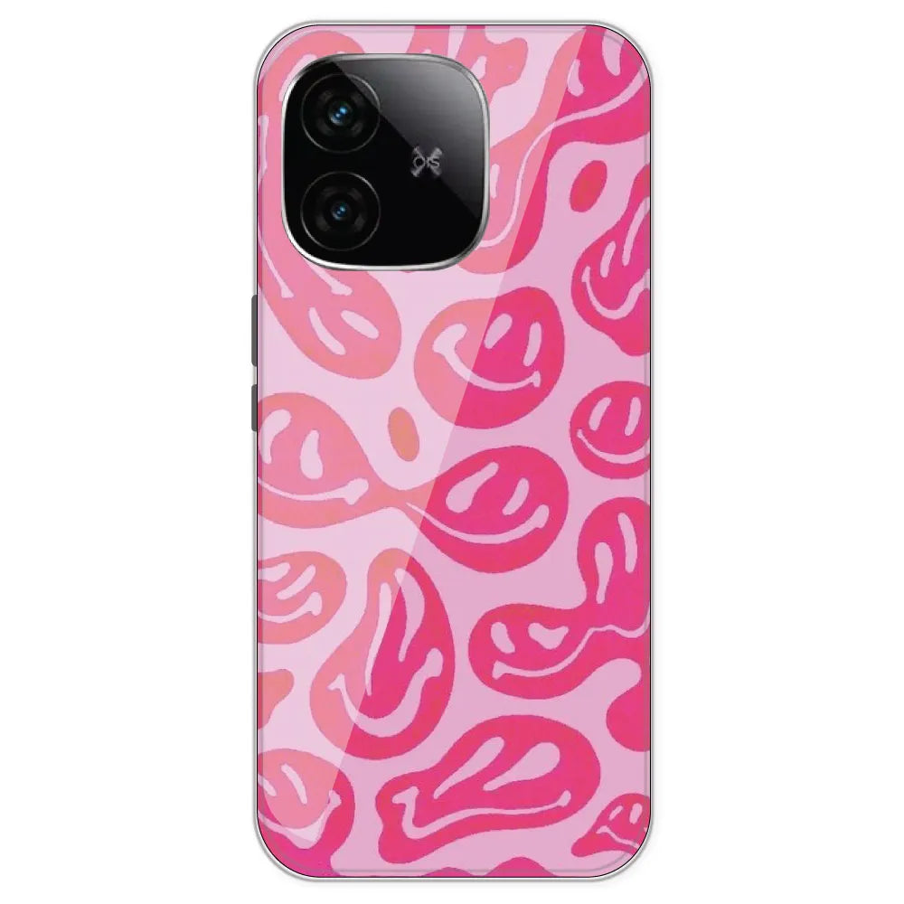 Pink Smilies - Printed Silicone Case For IQOO Neo 10R