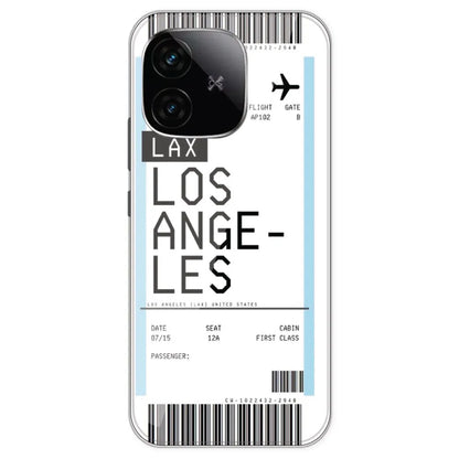 Los Angeles Ticket - Clear Printed Silicone Case For IQOO Neo 10R