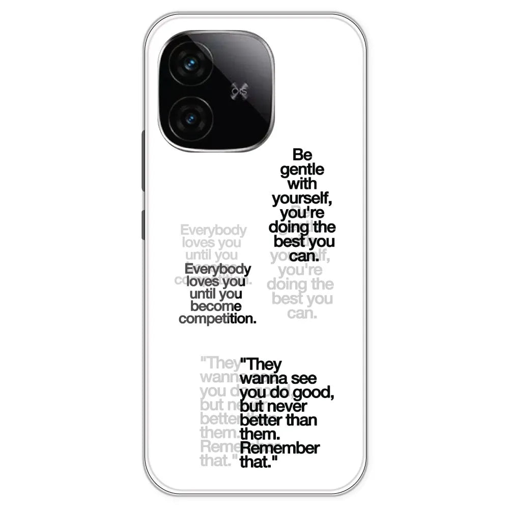 Motivational Quotes - Clear Printed Silicone Case For IQOO Neo 10R