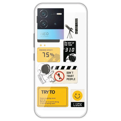 Space - Clear Printed Silicone Case For IQOO Neo 6