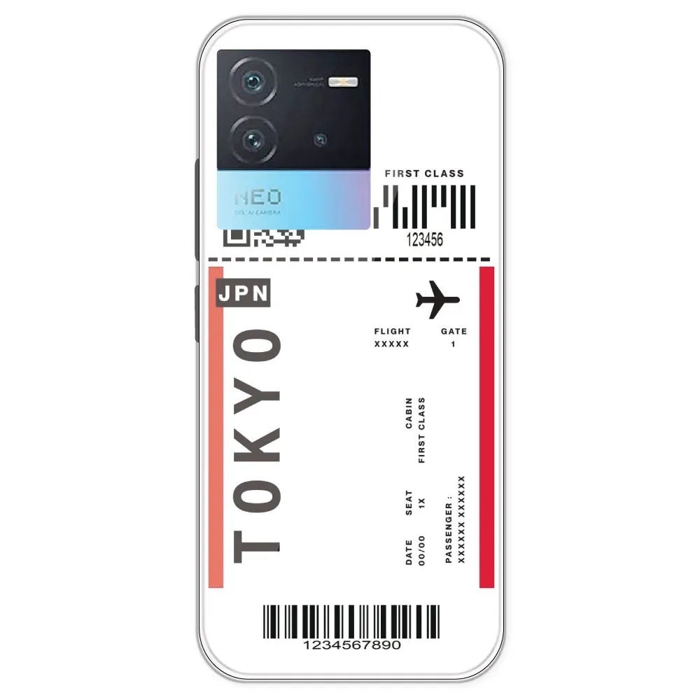 Tokyo Ticket - Clear Printed Silicone Case For IQOO Neo 6