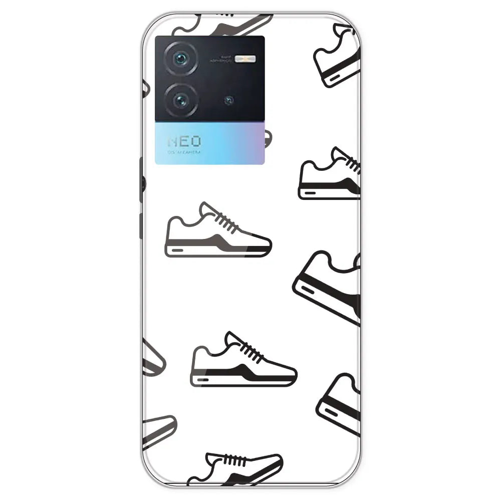 Black Sneakers - Clear Printed Silicone Case For IQOO Neo 6