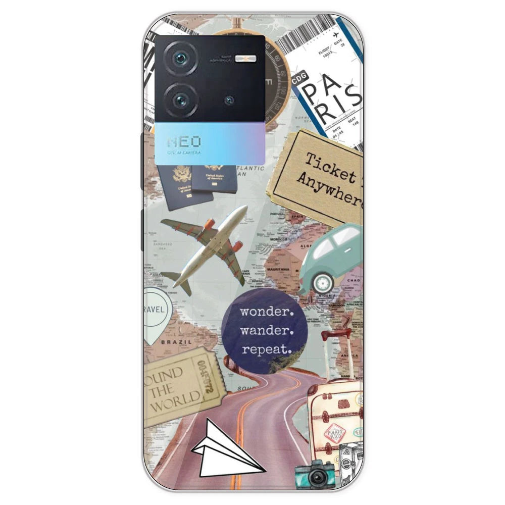 Travel Collage - Printed Silicone Case For IQOO Neo 6