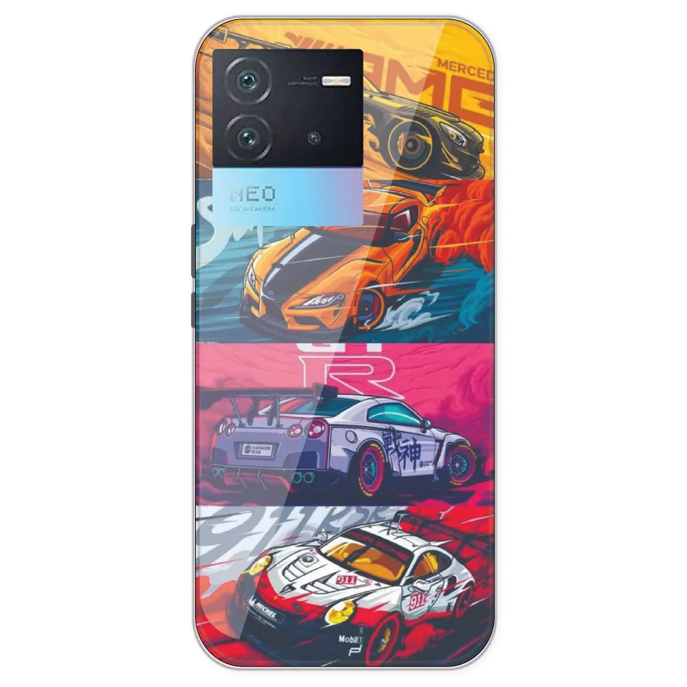 Sports Cars - Printed Silicone Case For IQOO Neo 6