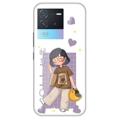 Introvert Girl - Clear Printed Silicone Case For IQOO Neo 6