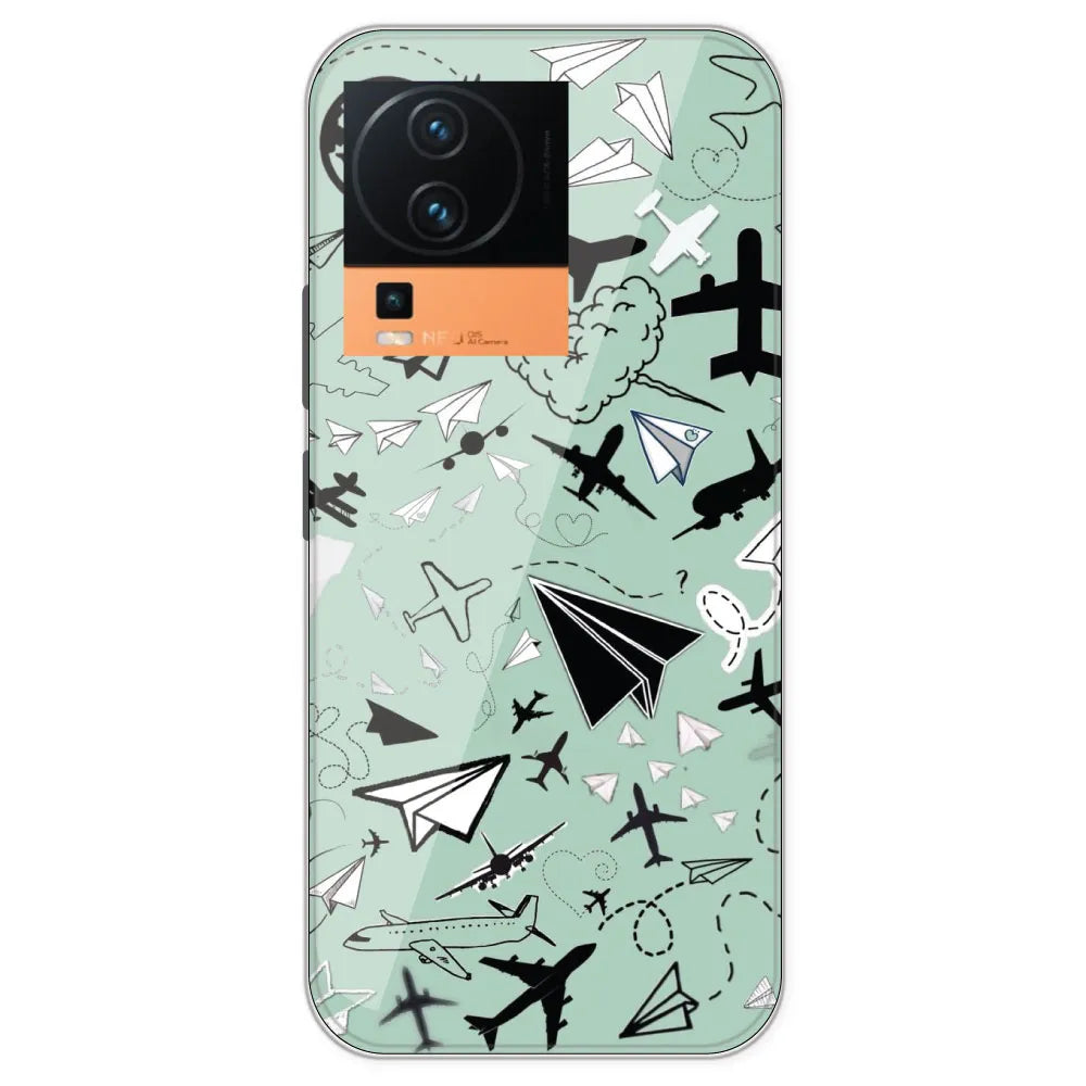 Planes - Printed Silicone Case For IQOO Neo 7 Pro